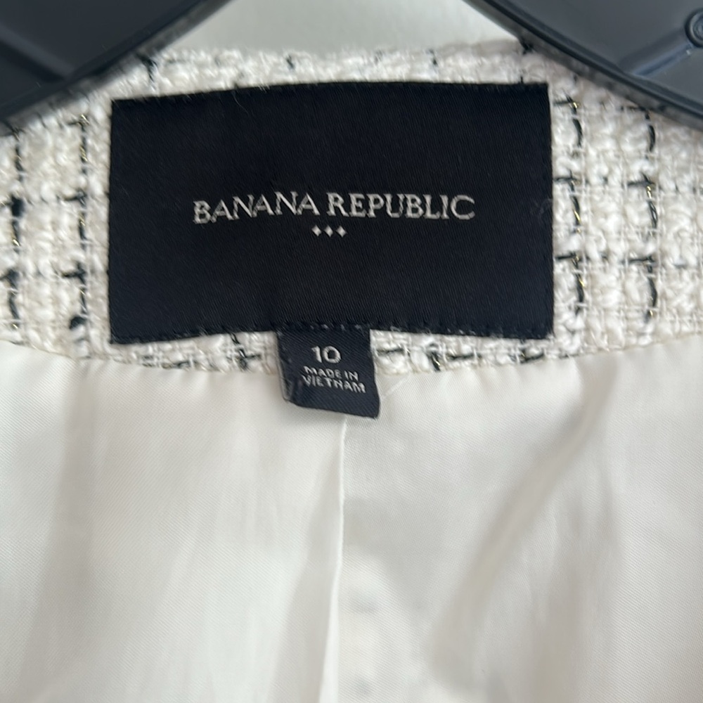 Banana Republic black and white blazer jacket - Picture 3 of 5